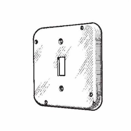 Mulberry Electrical Box Cover, Square, Steel, Toggle Switch Cover 11501